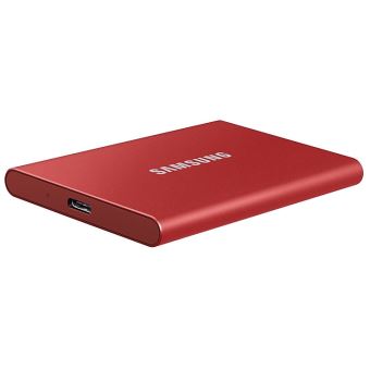 Disque SSD Externe Samsung Portable T7 MU-PC500R/WW 500 Go USB 3.2 Rouge  métallique - SSD externes - Achat & prix