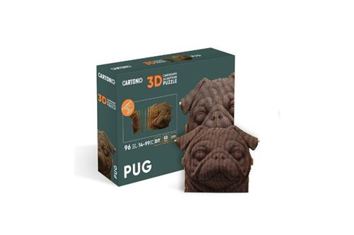 Cartonic Multicolore - Puzzle 3D Carton - Chien Carlin
