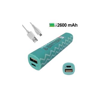 Batterie externe Mr. Wonderful Peace et Love PowerBank 2600 mAh Vert - 1