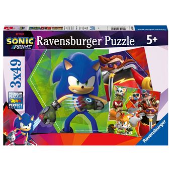 Pack 3 puzzles x 49 pièces Ravensburger Les aventures de Sonic Prime