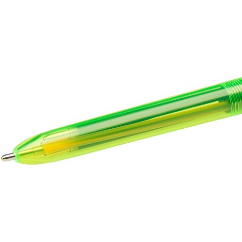 Stylo 4 Couleurs BIC 4 En 1 - Stylo Multi Jaune Pour L'école Ou Le Bureau, Pointe Fine