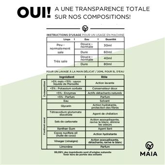 Lessive douce Maia Parfum Thé vert