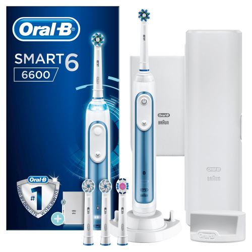 Elektrische tandenborstel Oral B Smart 6 6600 Special Edition Blauw en Wit