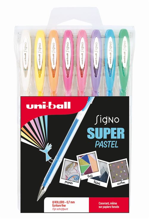 Etui 8 stylos Uni Ball Pastel 0,7 mm