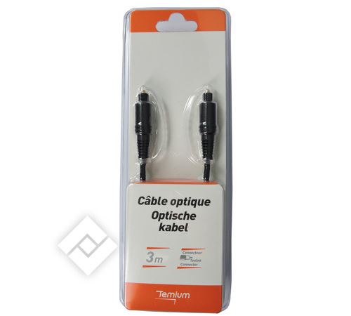 Câble optique Temium 3 m Noir