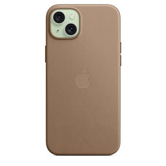 Coque en tissage fin avec MagSafe pour iPhone 15 Plus Taupe