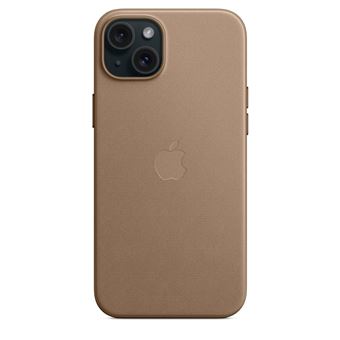 Coque en tissage fin avec MagSafe pour iPhone 15 Plus Taupe