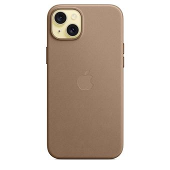 Coque en tissage fin avec MagSafe pour iPhone 15 Plus Taupe