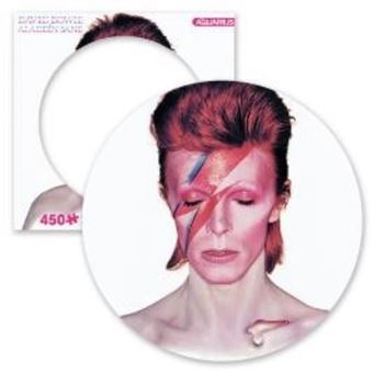 Puzzle 450 pieces rond David Bowie Album Aladin Sane de la marque Aquarius - Dimensions  du puzzle monte : 30 x 30 cm