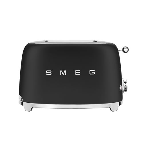 Smeg Noir Mat Grille-Pain Tsf01 2 Fentes Toaster