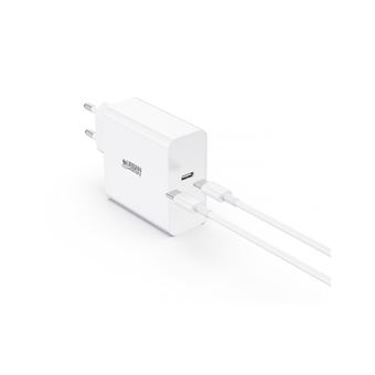 Chargeur secteur USB Type C 65 Watts Urban Factory Powee Blanc laqué - 1