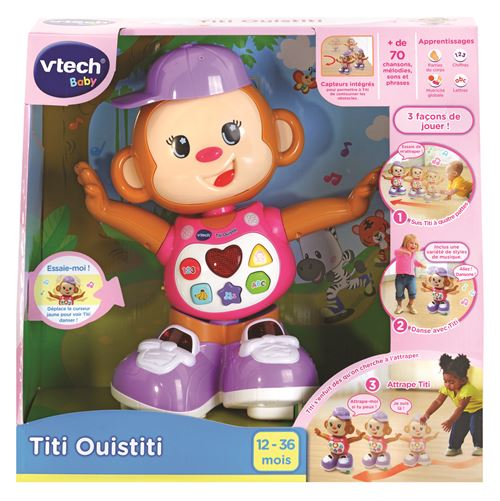 Jouet interactif Vtech Baby Titi Ouistiti Rose – [Artikel bestemd voor de Franse markt (niet verkrijgbaar in het Nederlands)]