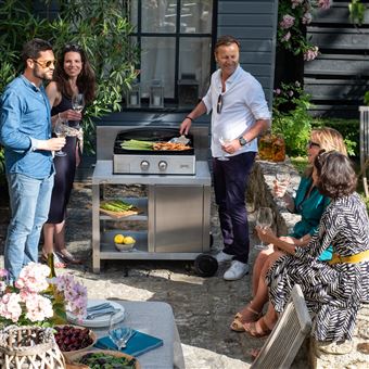 Plancha à gaz Le Marquier Signature Allure 260 Inox + 5400 W Gris