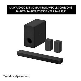 Barre de son Dolby Atmos® 3.1.(2) canaux Sony HT-S2000 Noir