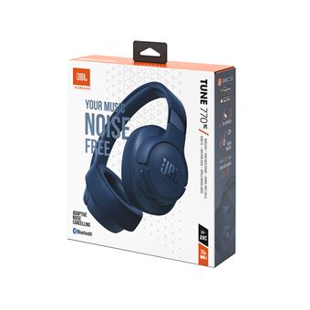 Casque supra-auriculaire sans fil Bluetooth JBL Tune 770NC à réduction de bruit adaptative Bleu