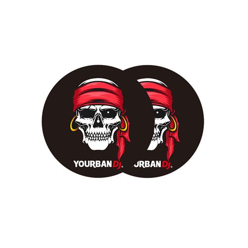 Paire de feutrine Yourban Dj YS 320 PIRATE BL Noir pour platines vinyles
