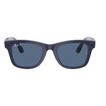 Lunettes de soleil Ray-Ban Stories Wayfarer Large Bleu polarisé