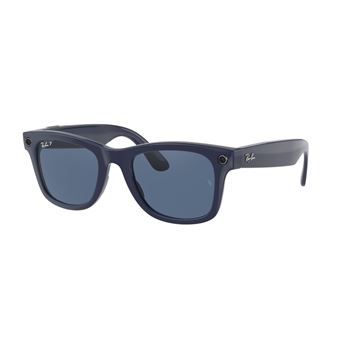 Lunettes de soleil Ray-Ban Stories Wayfarer Large Bleu polarisé