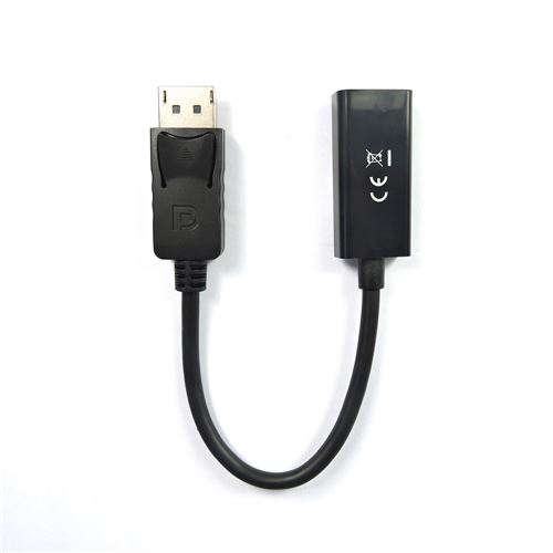 Adaptateur DisplayPort mâle vers HDMI femelle Temium 15 cm Noir