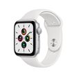 Apple Watch SE GPS, 44mm boitier aluminium argent avec bracelet sport blanc