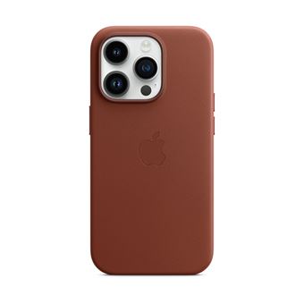 Apple - Coque de protection pour téléphone portable - avec MagSafe - cuir - terre d'ombre - pour iPhone 14 Pro