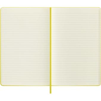 Carnet grand format Moleskine rigide ligné Soie Jaune paille