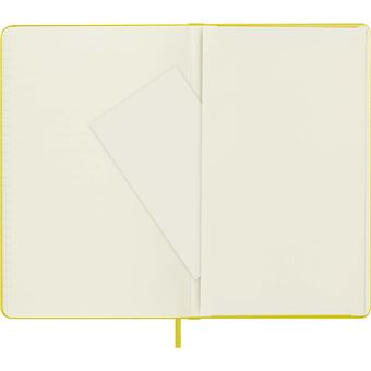 Carnet grand format Moleskine rigide ligné Soie Jaune paille