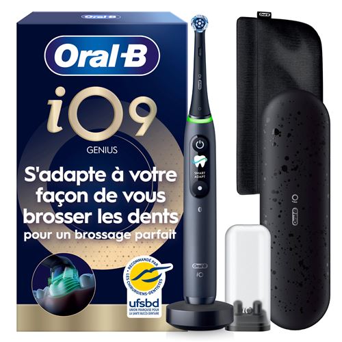 Oral B Noir Et Rose Brosse À Dents Électrique Io9 Series Black Onyx Luxe Edition