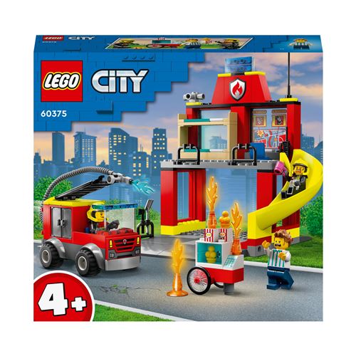LEGO City 60375 La caserne et le camion des pompiers 