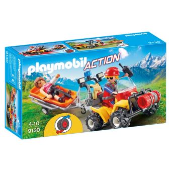 Playmobil Action 9130 Secouriste des montagnes avec quad