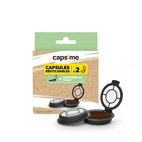 2 capsules de cafe reutilisables CAPS ME compatibles Senseo