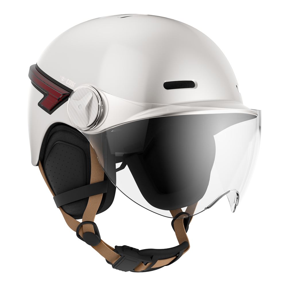 Visière Casque Velo Femme Blanc Casque Marko Helmets TANDEM Vintage