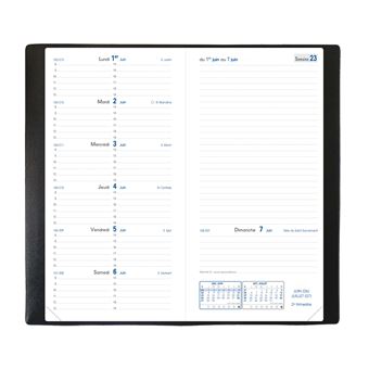 Agenda civil QuoVadis 2022 Italnote B Club 18x9,5 cm Noir