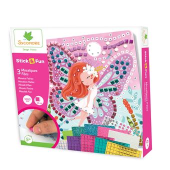 Jeu créatif Sycomore Stick n Fun 3 Mosaïques Fées