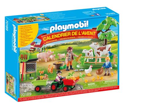 Playmobil Calendrier de l'avent 70189 Animaux de la ferme