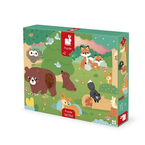 Puzzles 20 pièces tactile : La Forêt Juratoys Janod