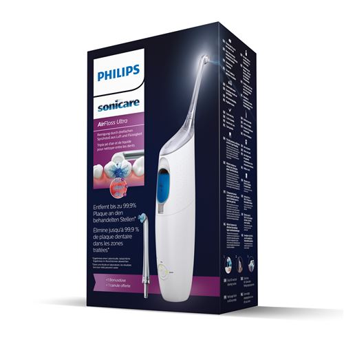 Philips Sonicare AirFloss Ultra HX8438 - Munddusche - schnurlos - Weiß mit grauen Akzenten - Einkauf & Preis