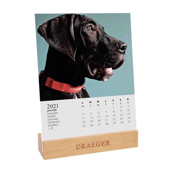 Calendrier sur socle Draeger Chiens 2021