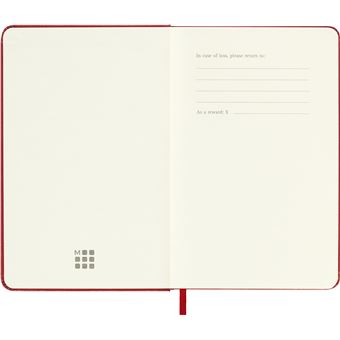 Agenda civil semainier Moleskine Format de poche Rouge