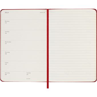 Agenda civil semainier Moleskine Format de poche Rouge