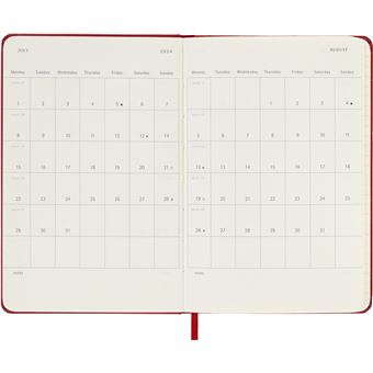 Agenda civil semainier Moleskine Format de poche Rouge