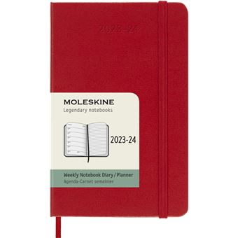 Agenda civil semainier Moleskine Format de poche Rouge