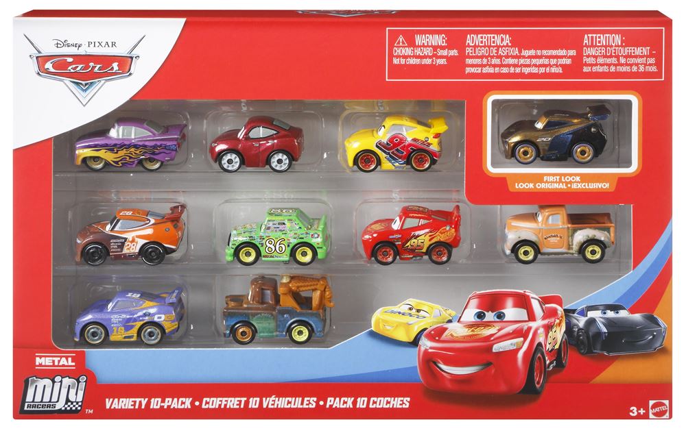 Mini racers Mattel Cars Métal pack neuf de 3 mini voiture. 