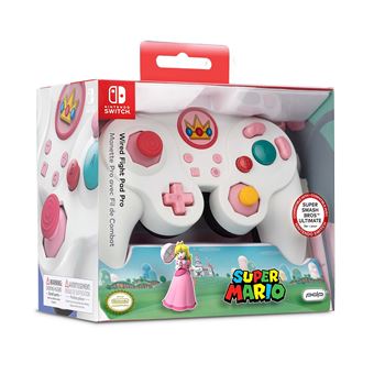 Manette Nintendo Switch filaire PDP Smash Pad Pro Peach Edition