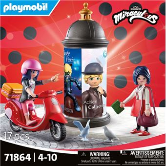 Playmobil Miraculous 71864 Miraculous Marinette à scooter & Kagami - 1