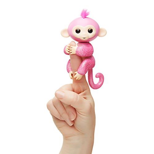 Fingerlings WowWee Bébé singe interactif Pailleté Rose