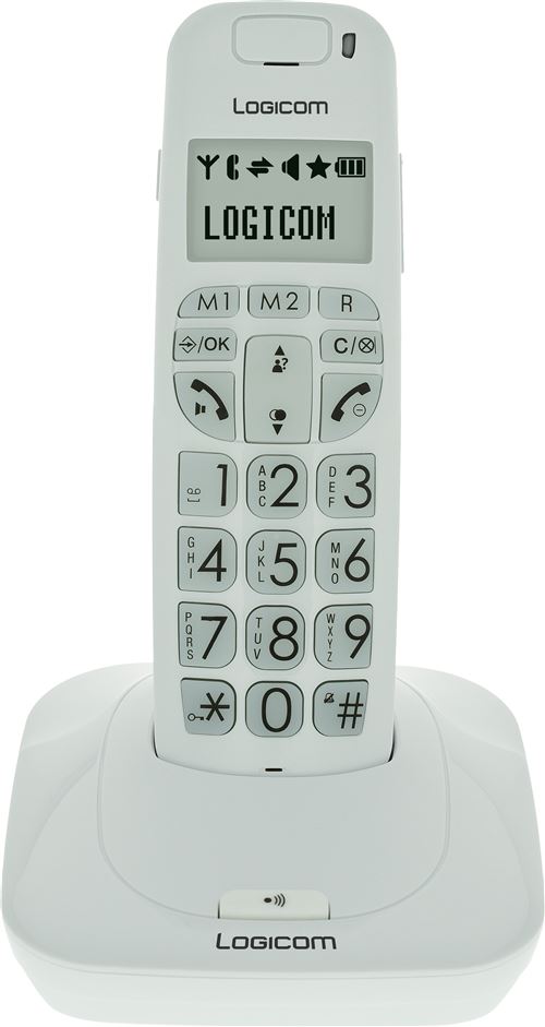 Téléphone fixe sans fil Logicom Confort 150 Blanc