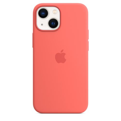 Coque en silicone Apple avec MagSafe pour iPhone 13 mini Pomelo rose