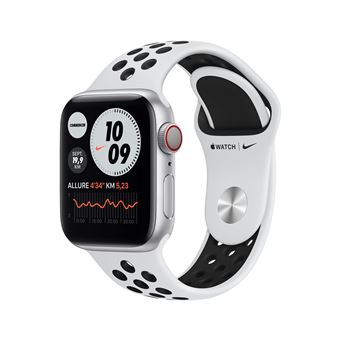 Apple Watch Nike Series 6 (GPS) - 44 mm - aluminium argent� - montre  intelligente avec bracelet sport Nike -