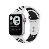 Apple Watch Nike Series 6 GPS, 44mm boitier aluminium argent avec bracelet sport Platinium pur/Noir